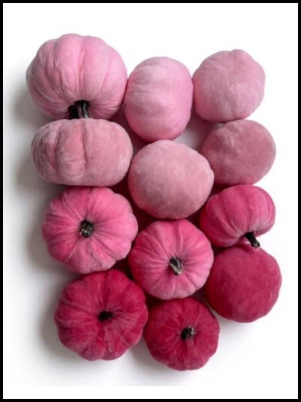 12 Pack Velvet Pumpkins Assorted Sizes Faux Fabric Fall Thanksgiving Decor